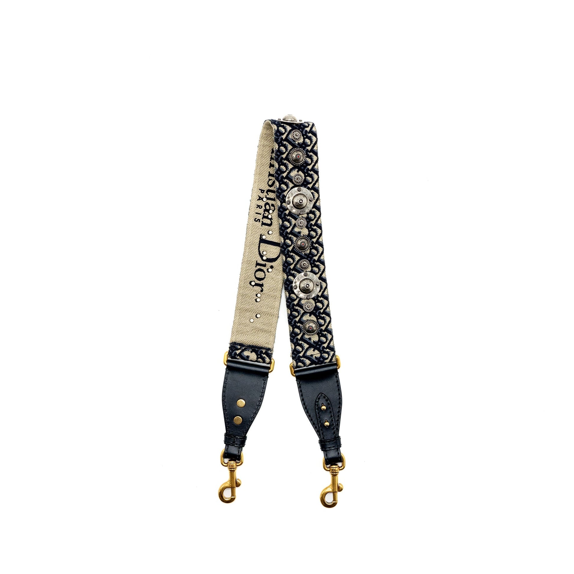 Dior Wide Shoulder Strap Blue Dior Oblique Jacquard