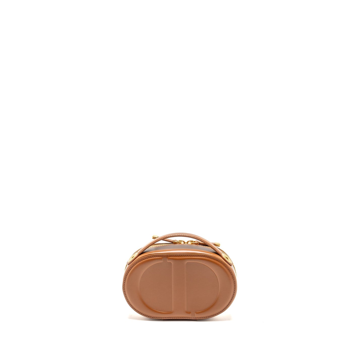 Dior Signature Pouch with Chain Calfskin Golden Saddle