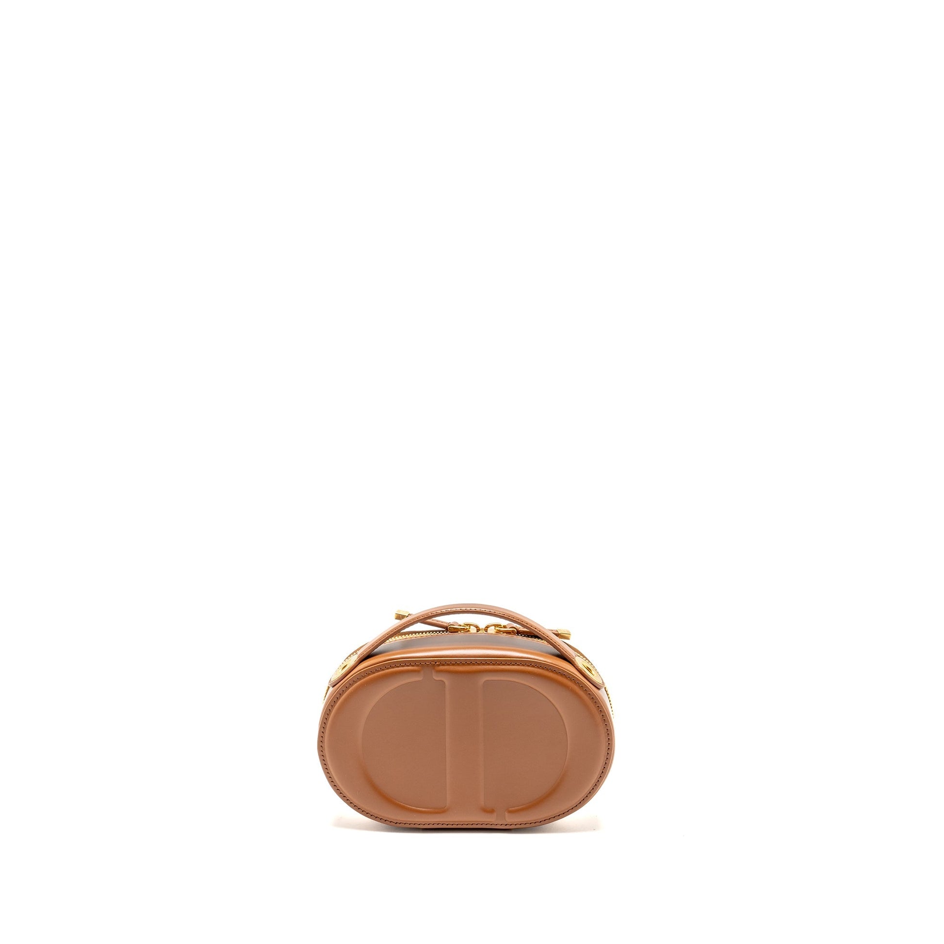 Dior Signature Pouch with Chain Calfskin Golden Saddle