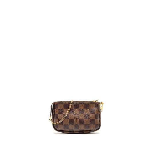 Louis Vuitton Mini Pochette Accessories Damier Ebene Canvas GHW