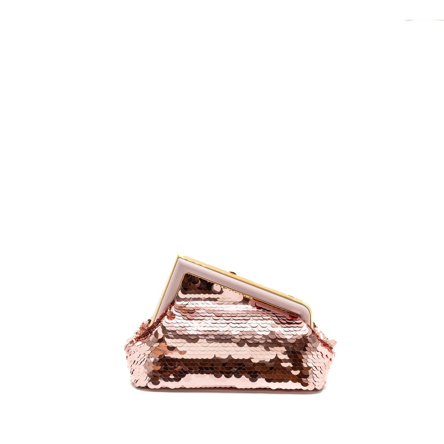 Fendi Small Fendi First Clutch Purse Sequin Pink/Multicolour