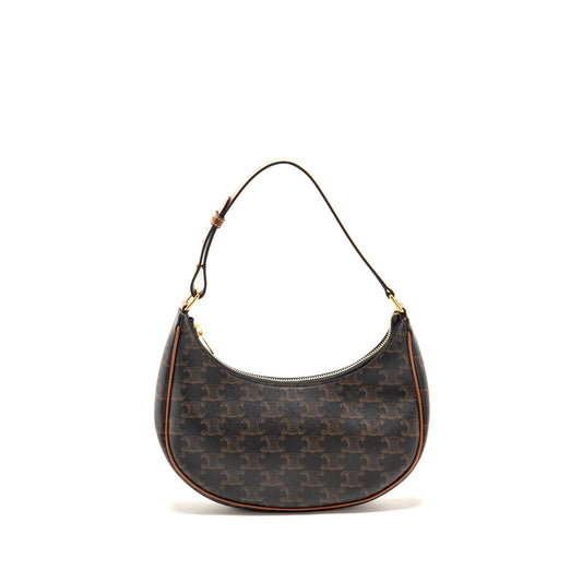 Celine Ava Bag Triomphe Canvas/Calfskin Tan GHW