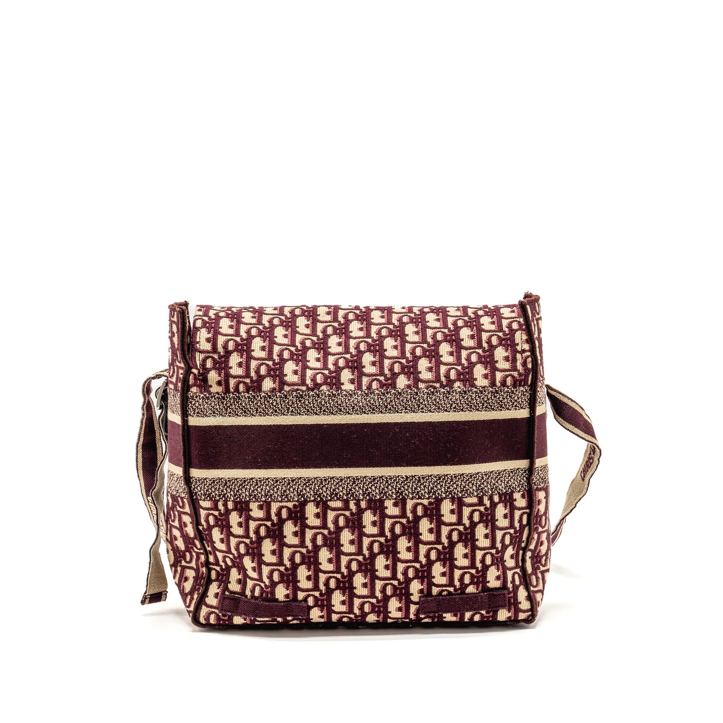 Dior Crossbody Messenger Purse Oblique Canvas Burgundy/Beige