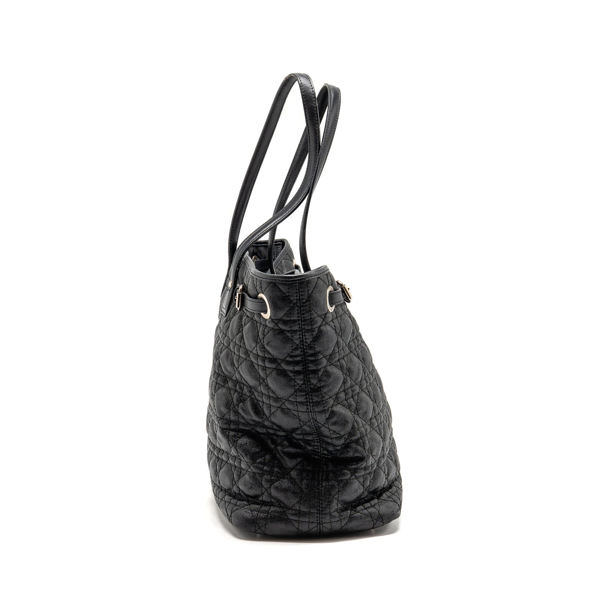 Dior Shopping Tote Purse Canvas Black