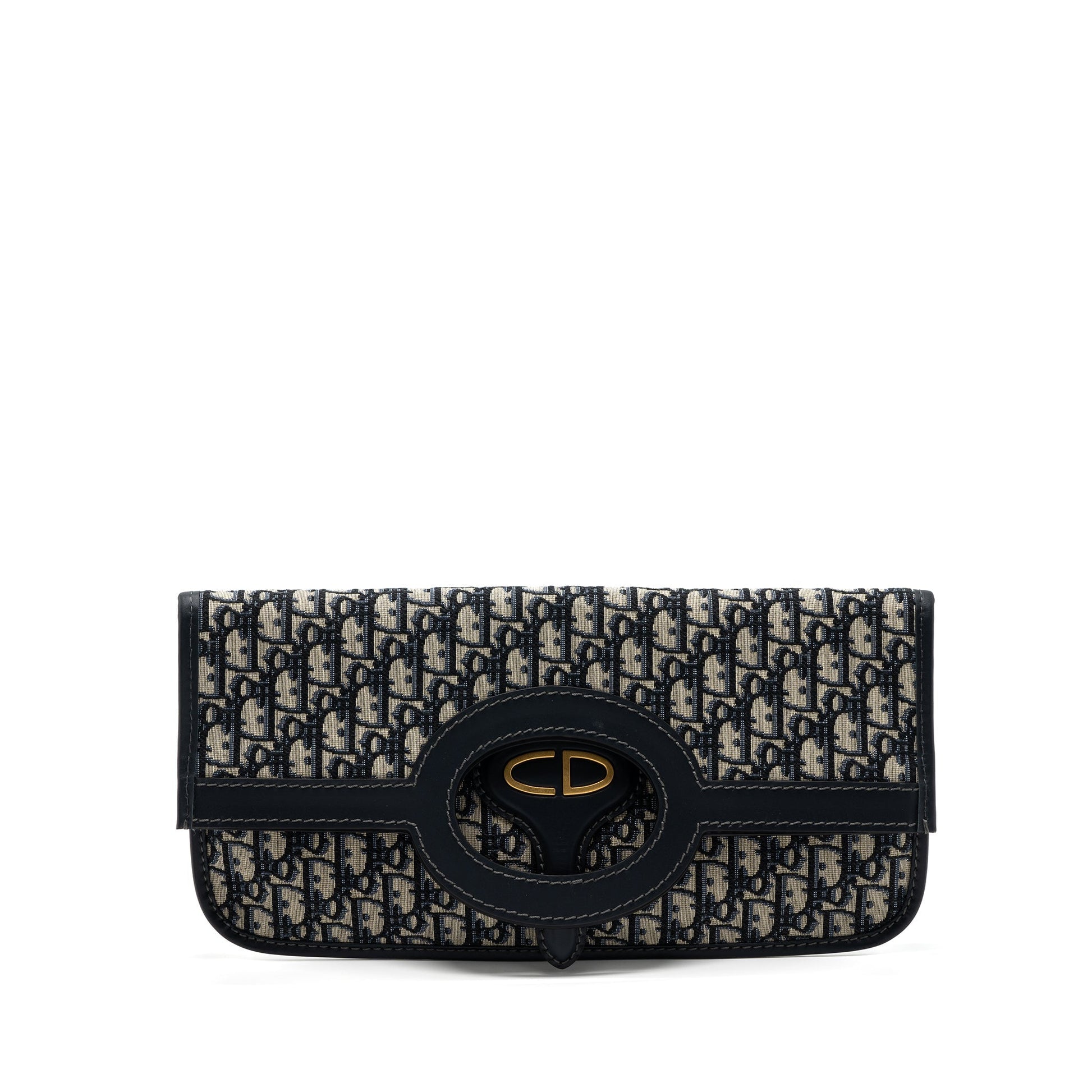 Dior Folder Clutch Blue Dior Oblique Canvas/ Leather