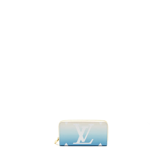 Louis Vuitton monogram giant by the pool zip wallet multicolour blue GHW