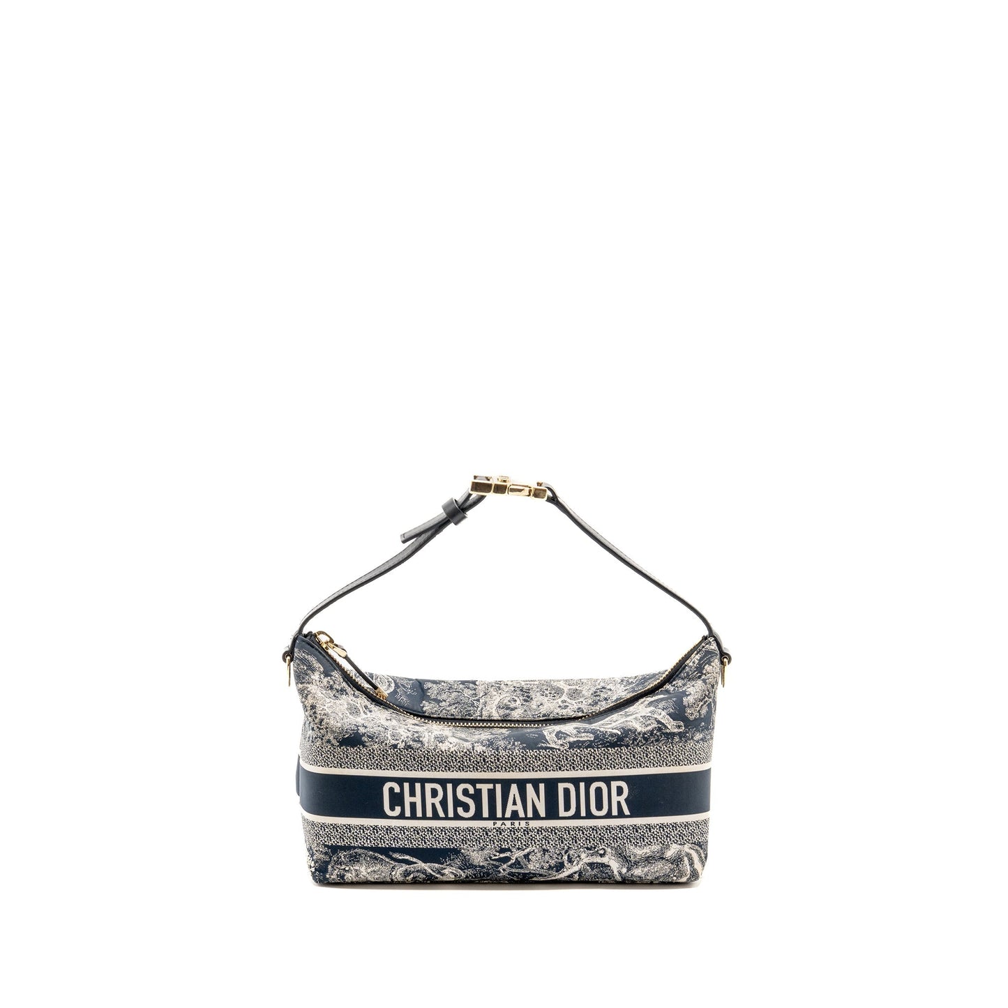Dior Medium DiorTravel Nomad Pouch Toile de Jouy Reverse Technical Fabric Blue