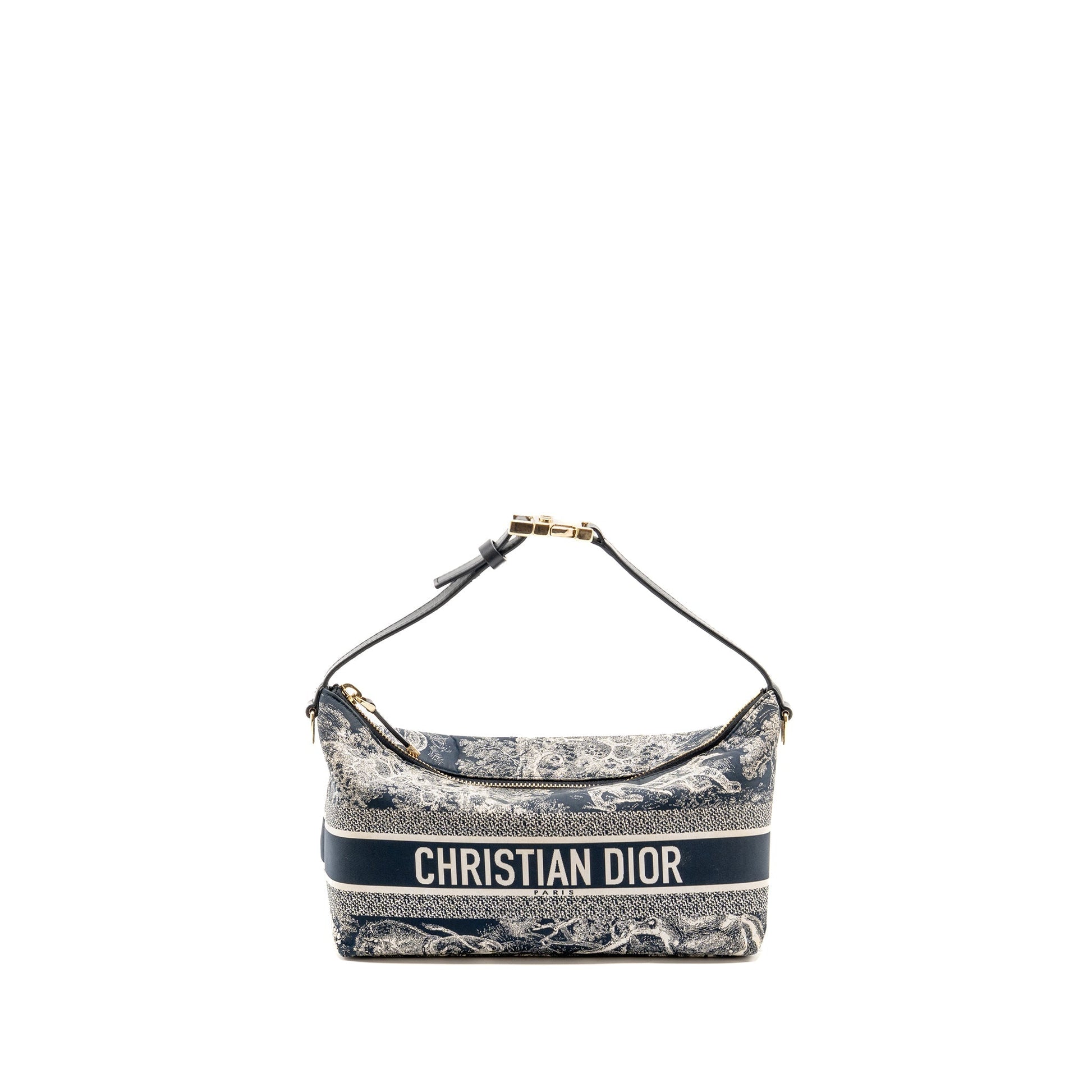 Dior Medium DiorTravel Nomad Pouch Toile de Jouy Reverse Technical Fabric Blue