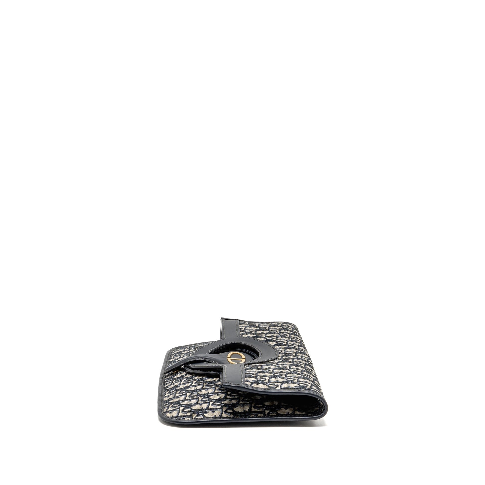 Dior Folder Clutch Oblique Canvas/Calfskin Blue