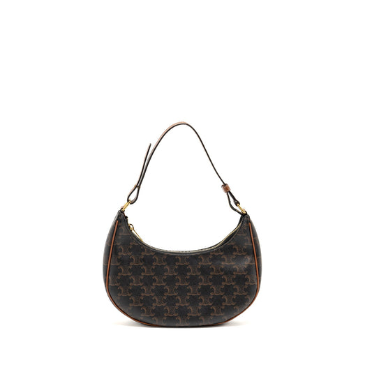 Celine Ava Bag Triomphe Canvas Tan GHW