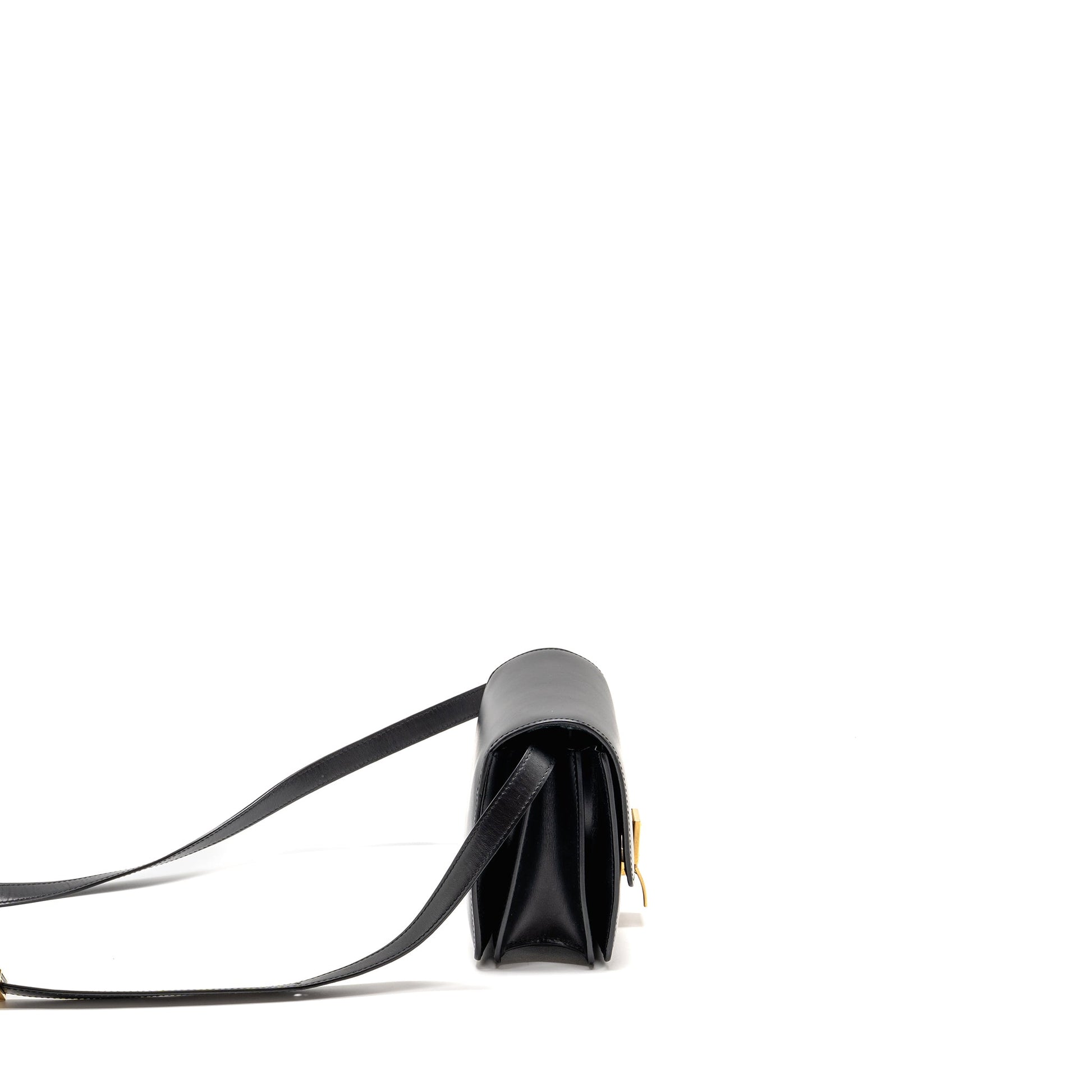Celine Mini Classic Box Bag Calfskin Black GHW