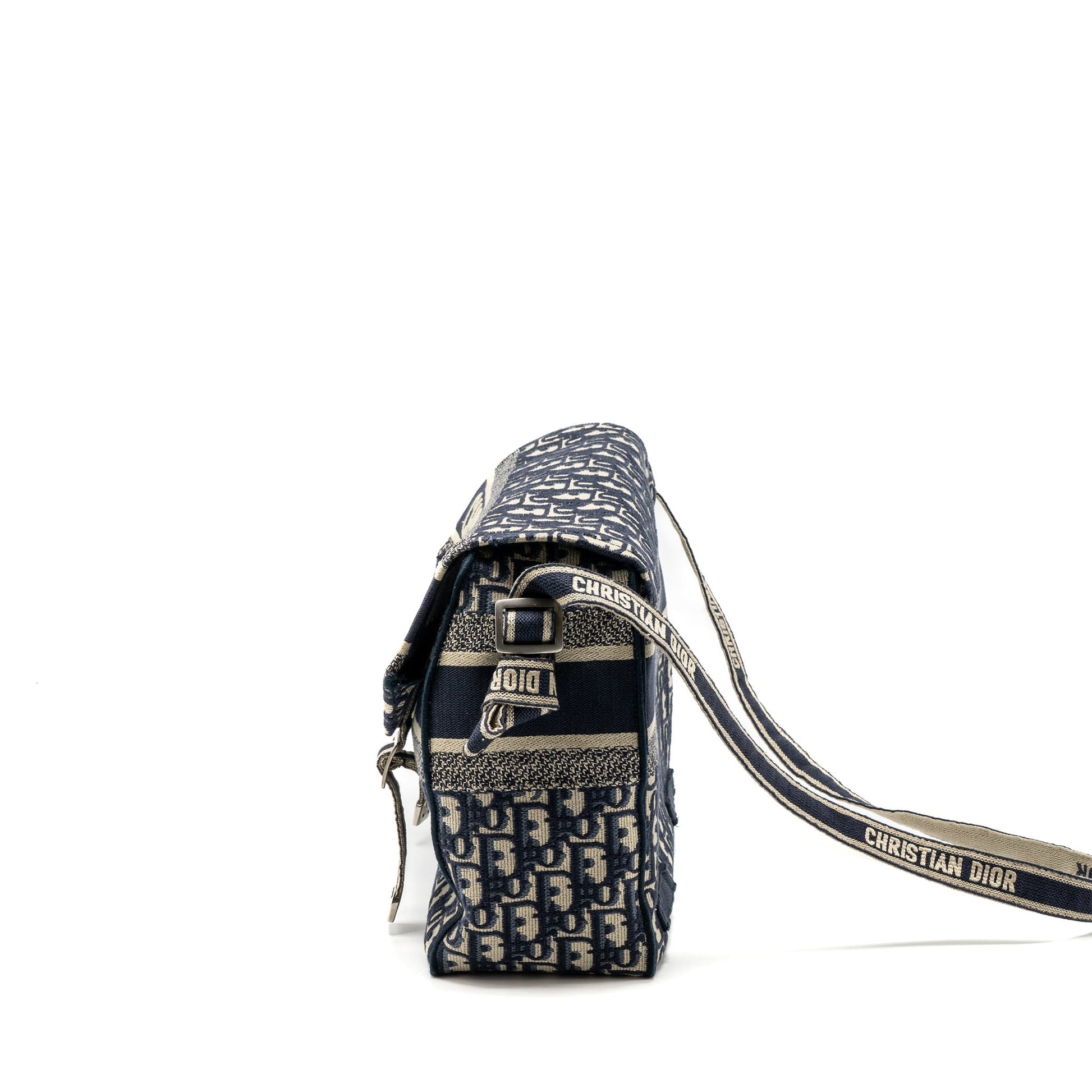 Dior diorcamp messenger Purse blue oblique embroidery