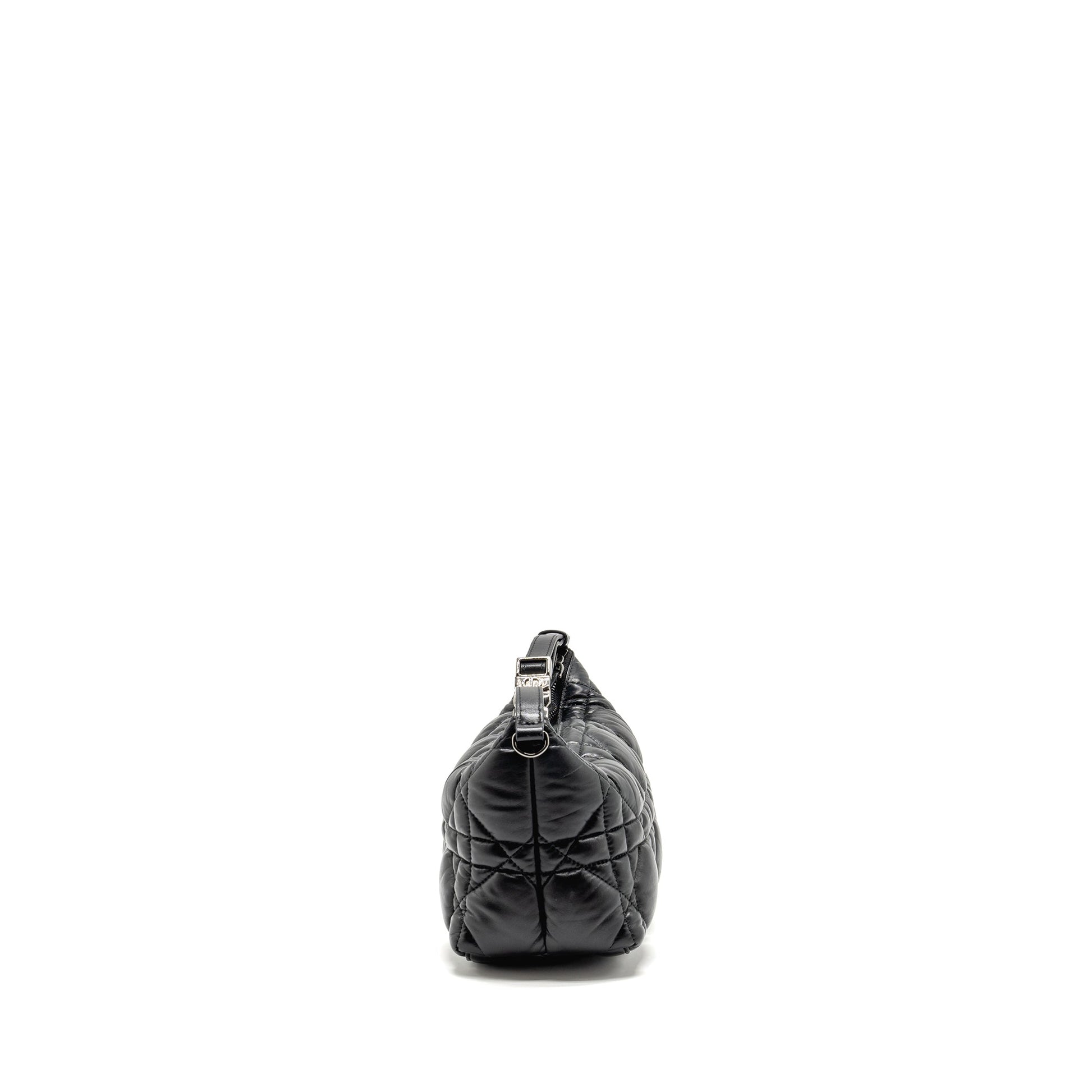 Dior Medium Diortravel Nomad Pouch Macrocannage Calfskin Black