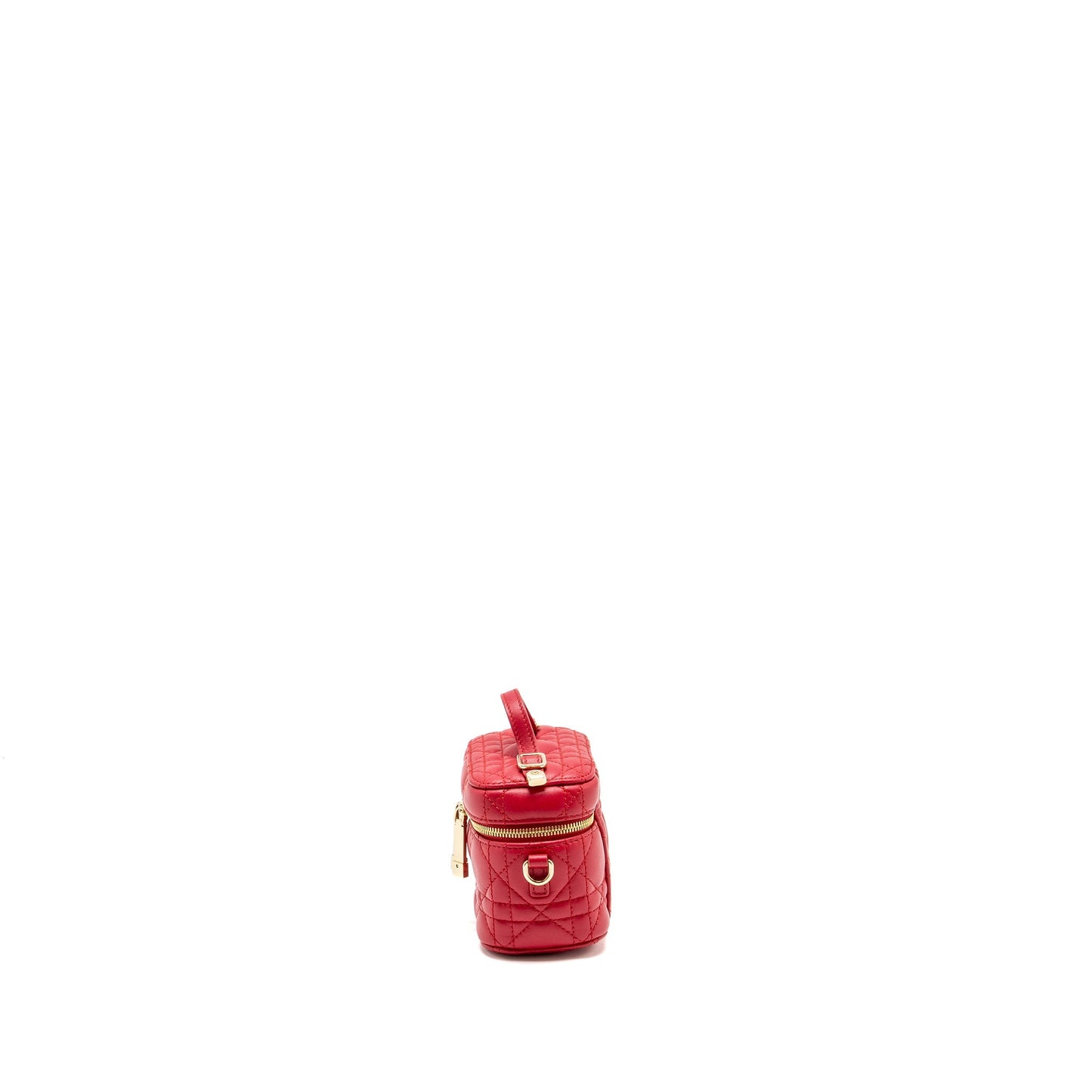 Dior Micro Lady Dior Vanity Case Lambskin Red