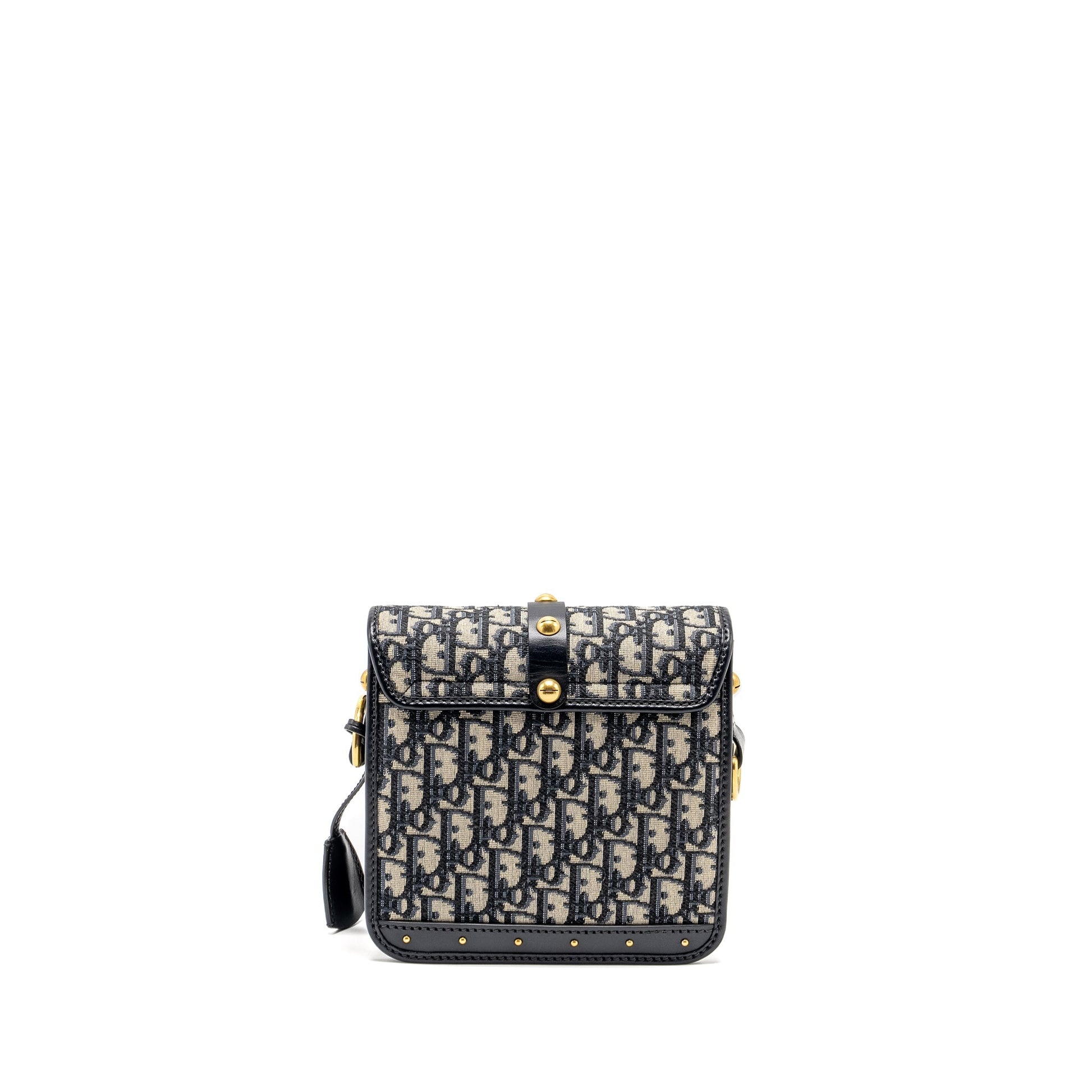 Dior Addict Vertical Messenger Purse Oblique Canvas Blue