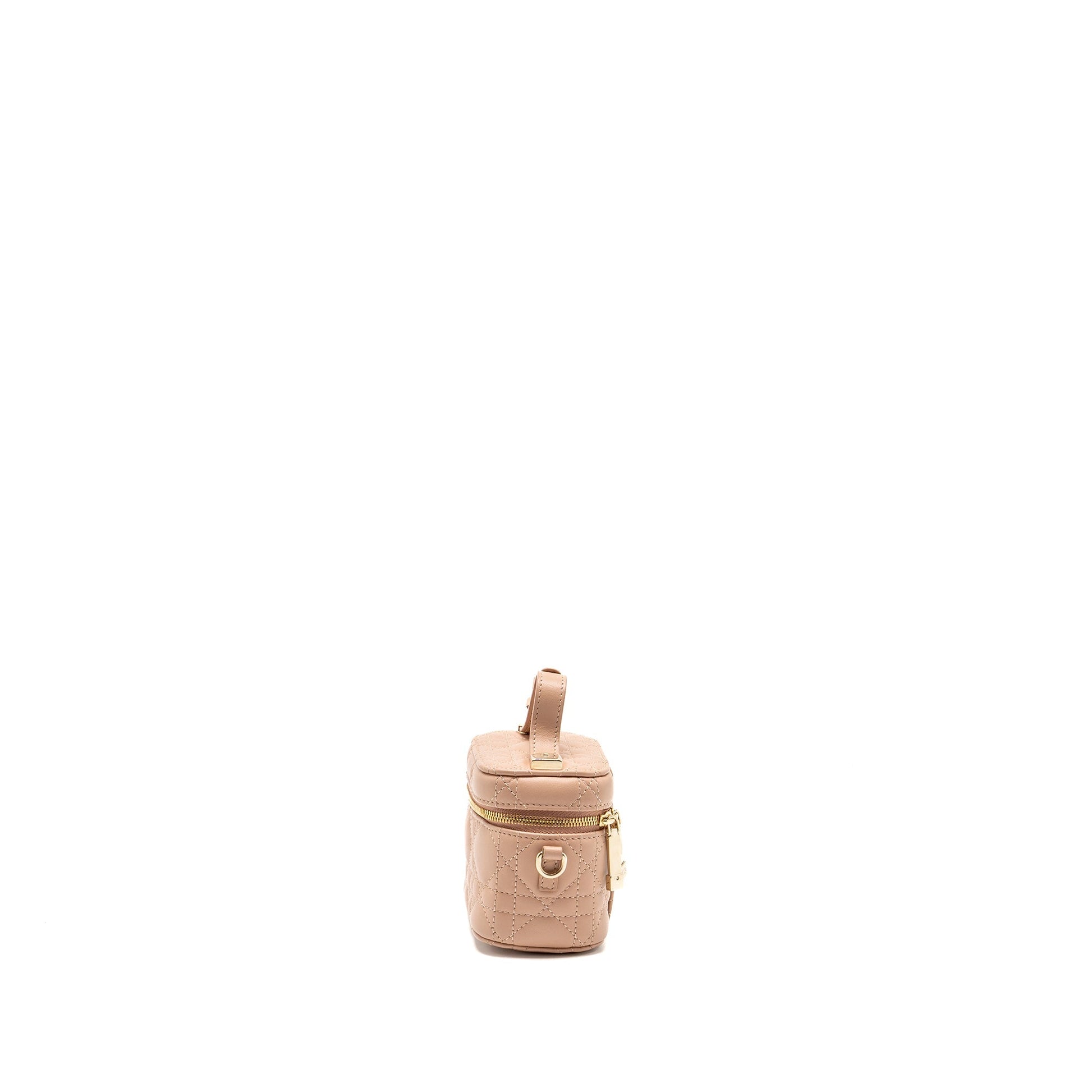 Dior Micro Lady Dior Vanity Case Cannage Lambskin Rose Des Vents Pink