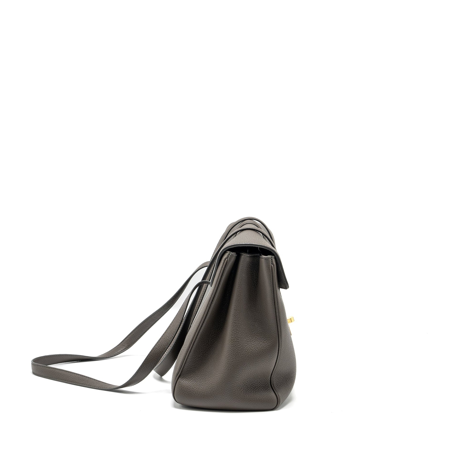 Celine Medium Soft Bag Grained Calfskin grey GHW