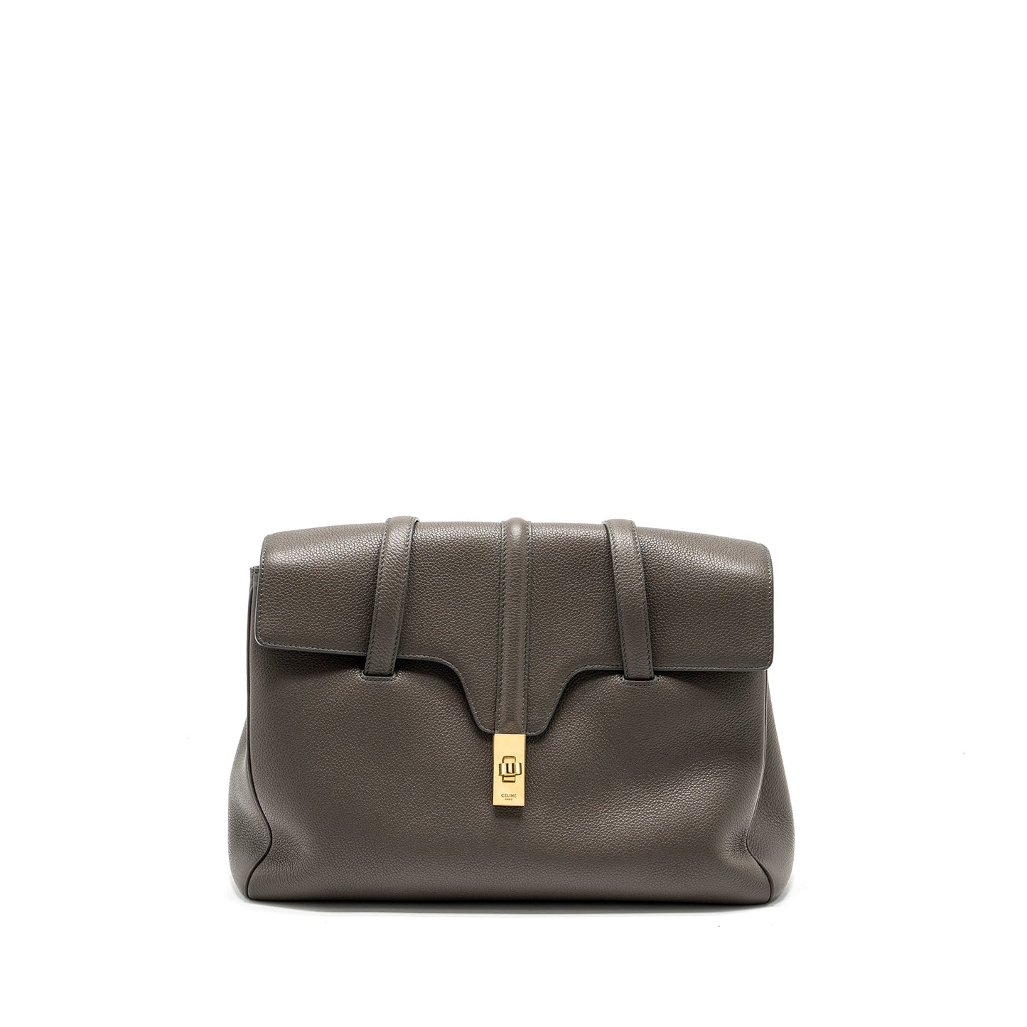 Celine Medium Soft Bag Grained Calfskin grey GHW