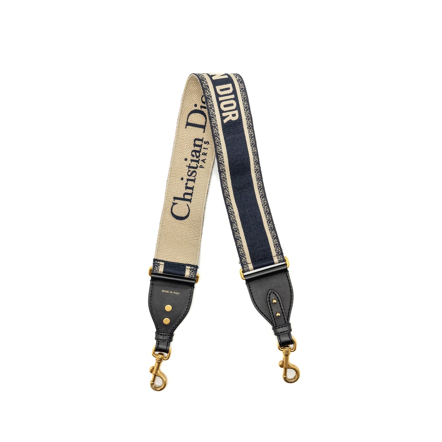 Dior Shoulder Strap Oblique Canvas Black/ Navy