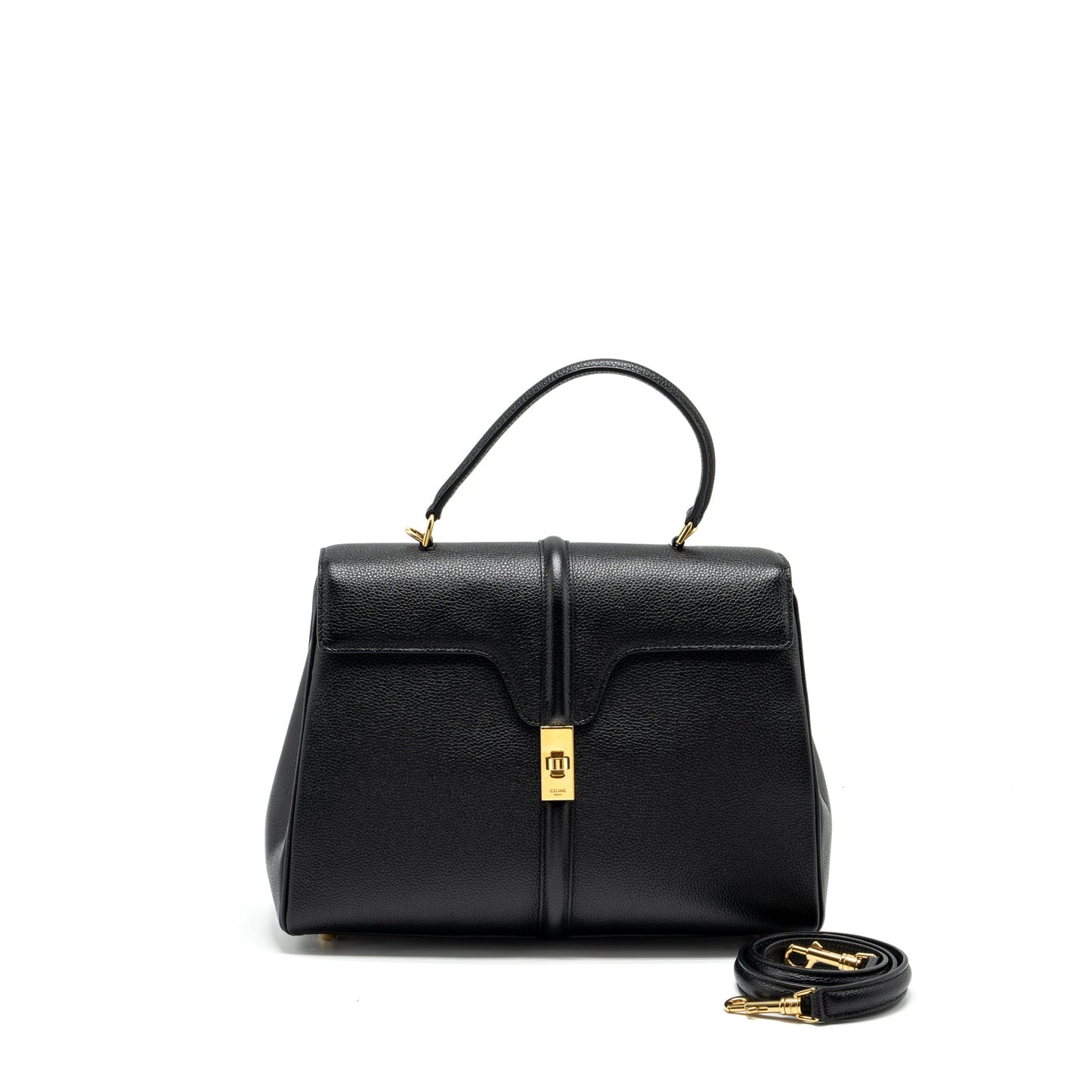 Celine Bag Grained Calfskin Black GHW