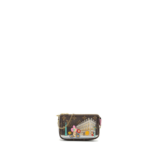 Louis Vuitton Mini Pochette Holiday Limited Print Monogram Canvas GHW