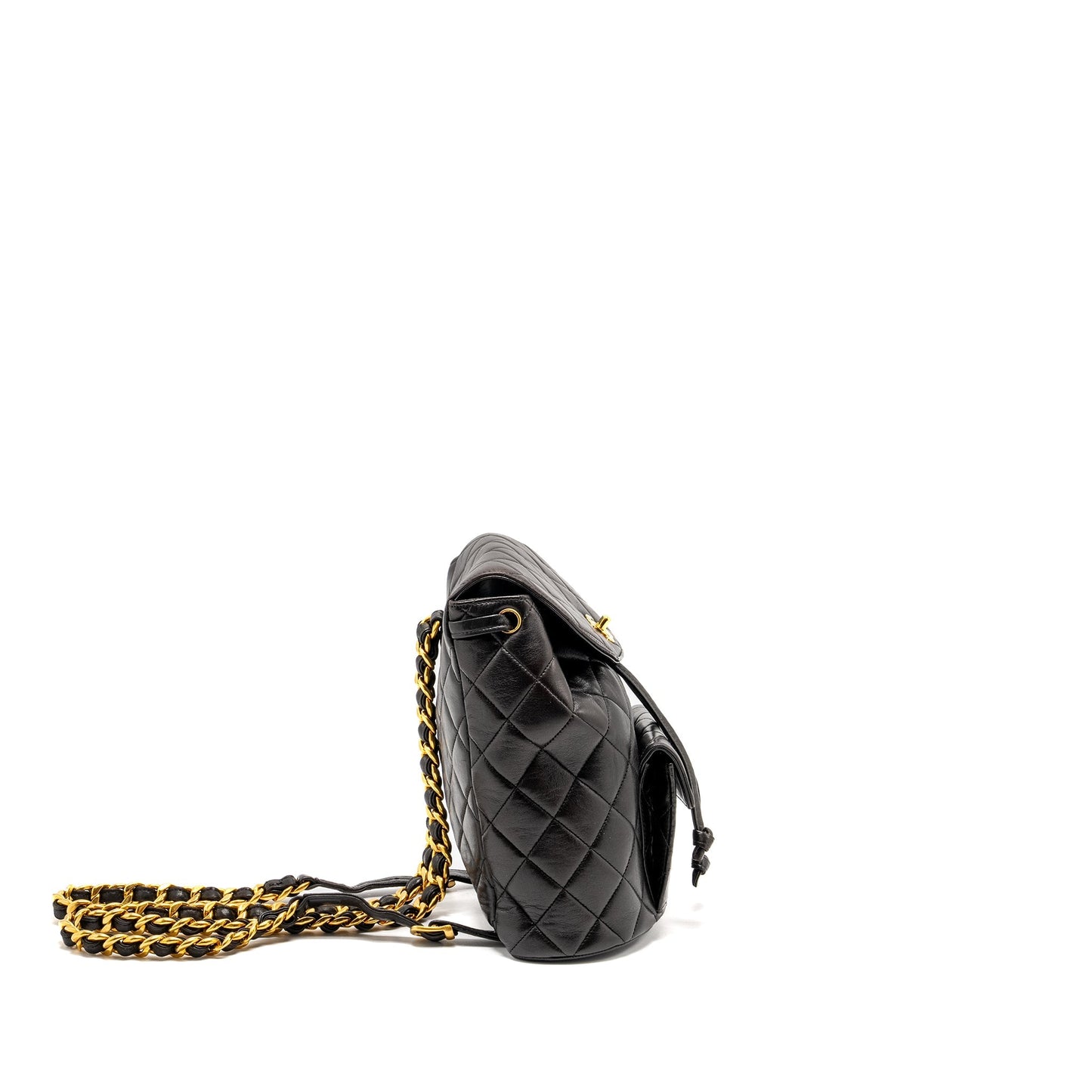 Chanel Duma Backpack Lambskin Black GHW Backpack - Rovelle Bags