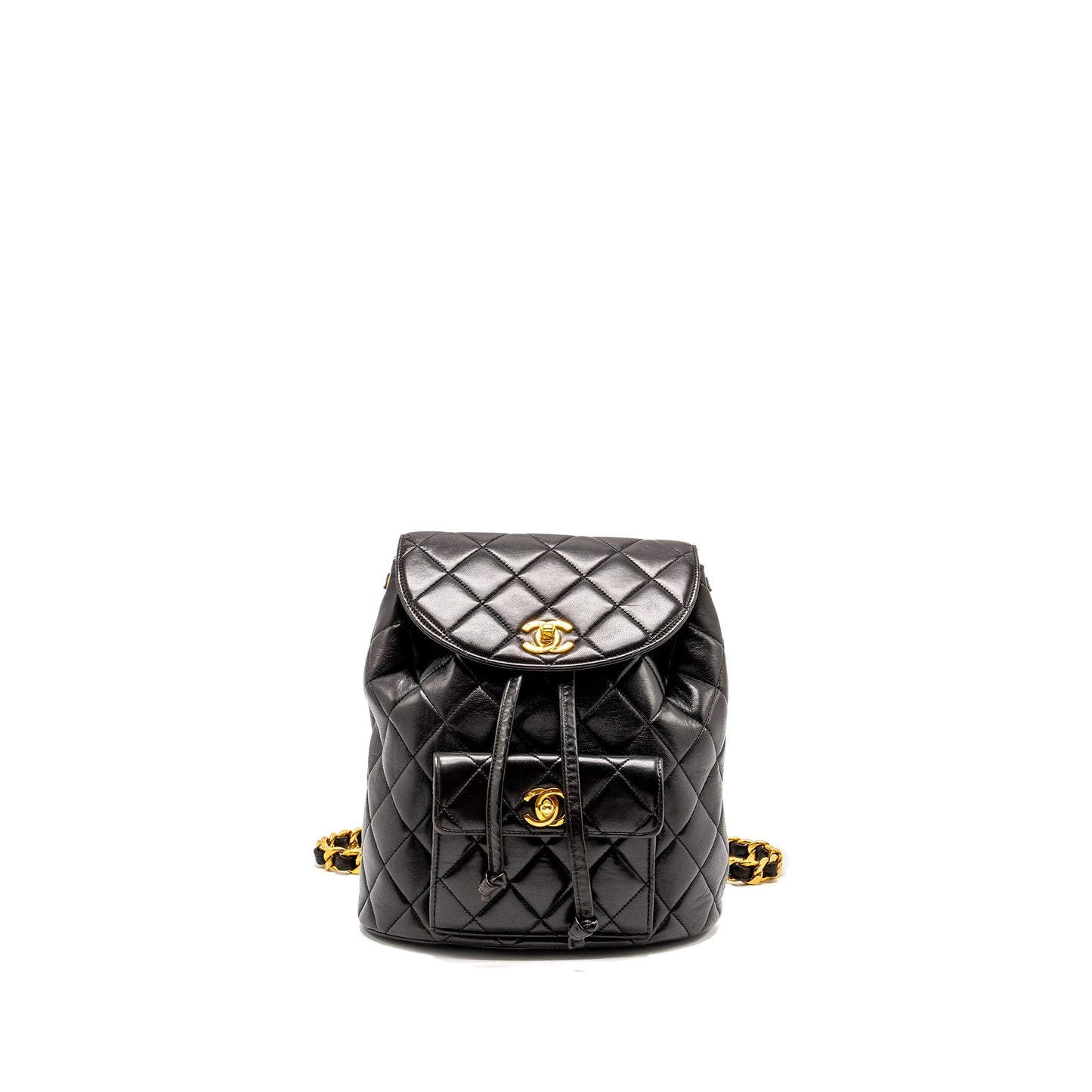 Chanel Duma Backpack Lambskin Black GHW Backpack - Rovelle Bags