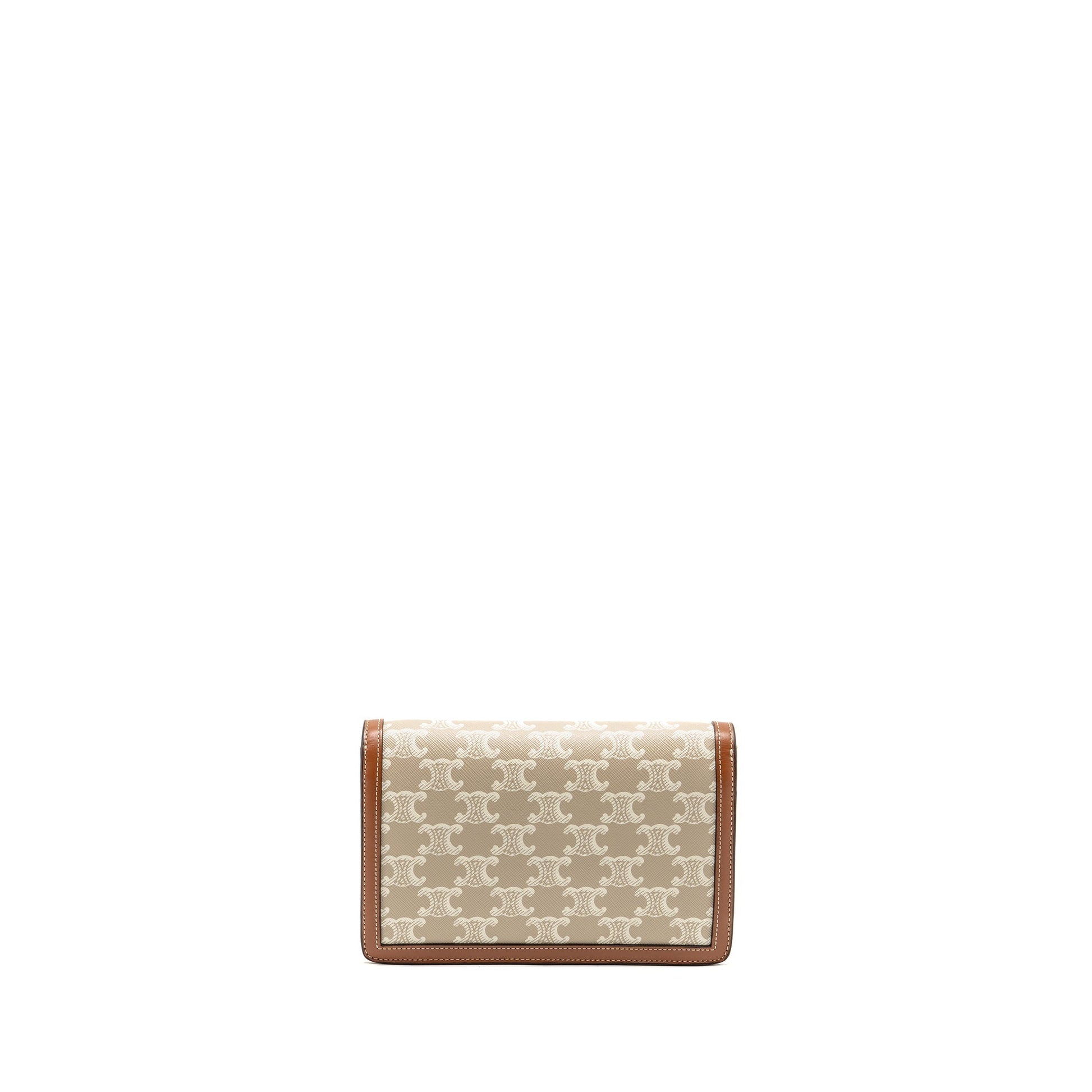 Celine Wallet on Chain Margo Triomphe Canvas/Calfskin GHW