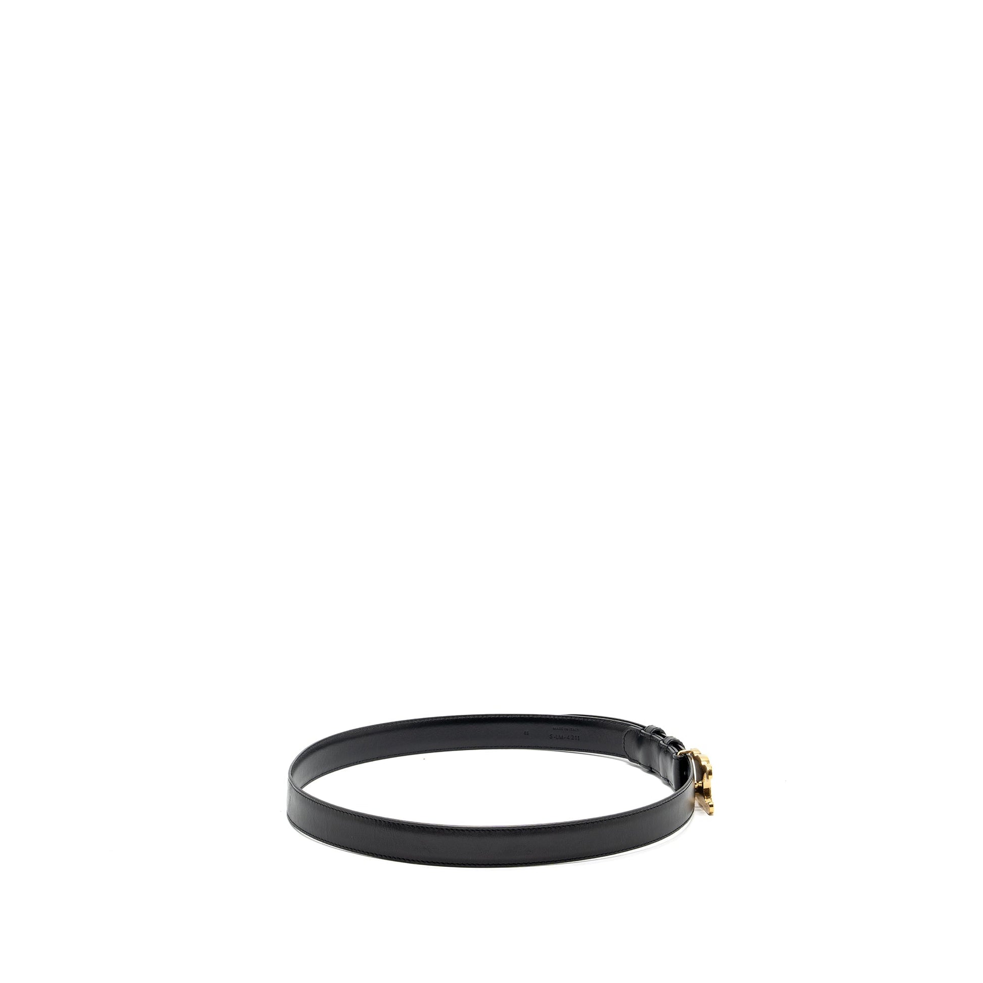 Celine size Medium Triomphe belt calfskin black GHW
