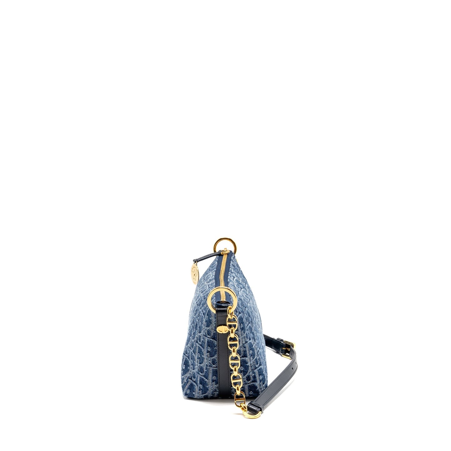 Dior DiorStar Oblique Hobo Purse Denim Blue