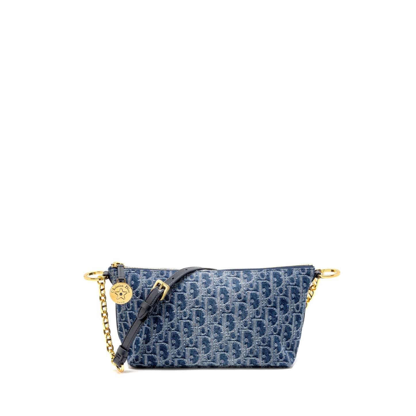 Dior DiorStar Oblique Hobo Purse Denim Blue