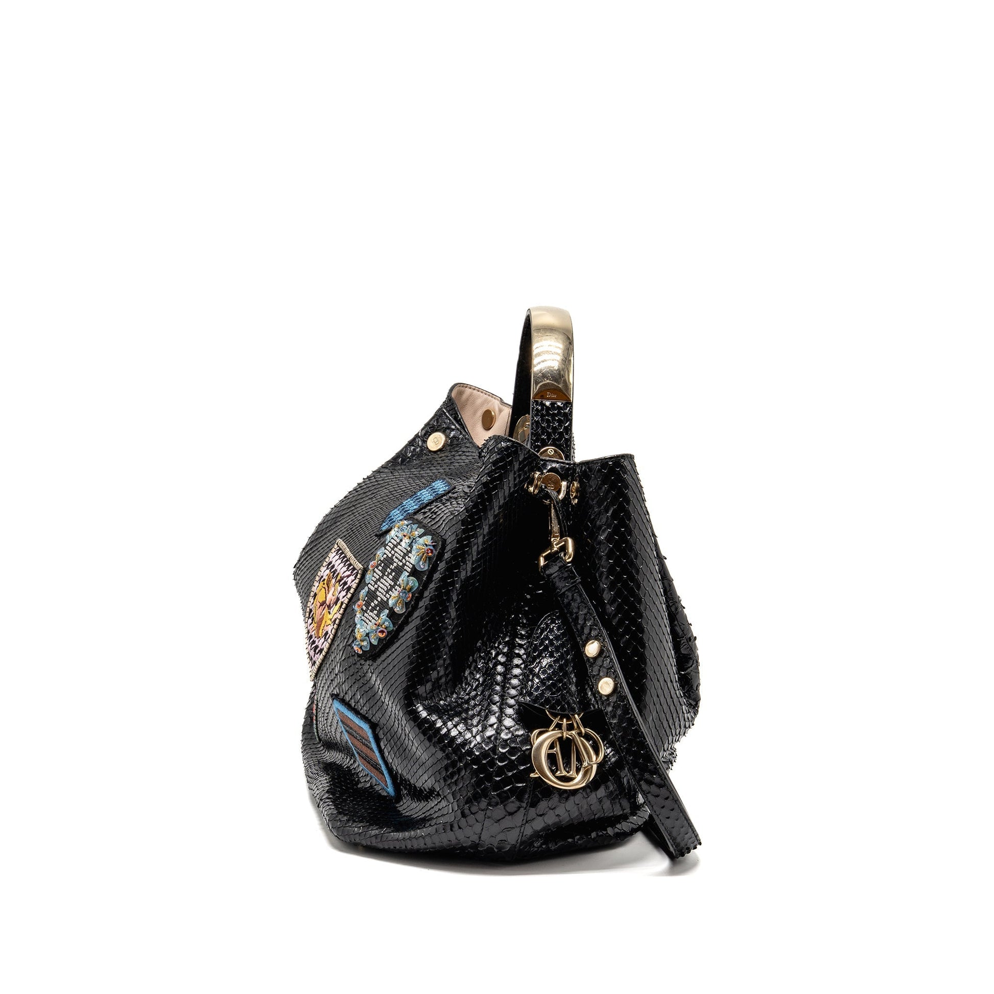 Dior Diorific tote Purse Python leather black