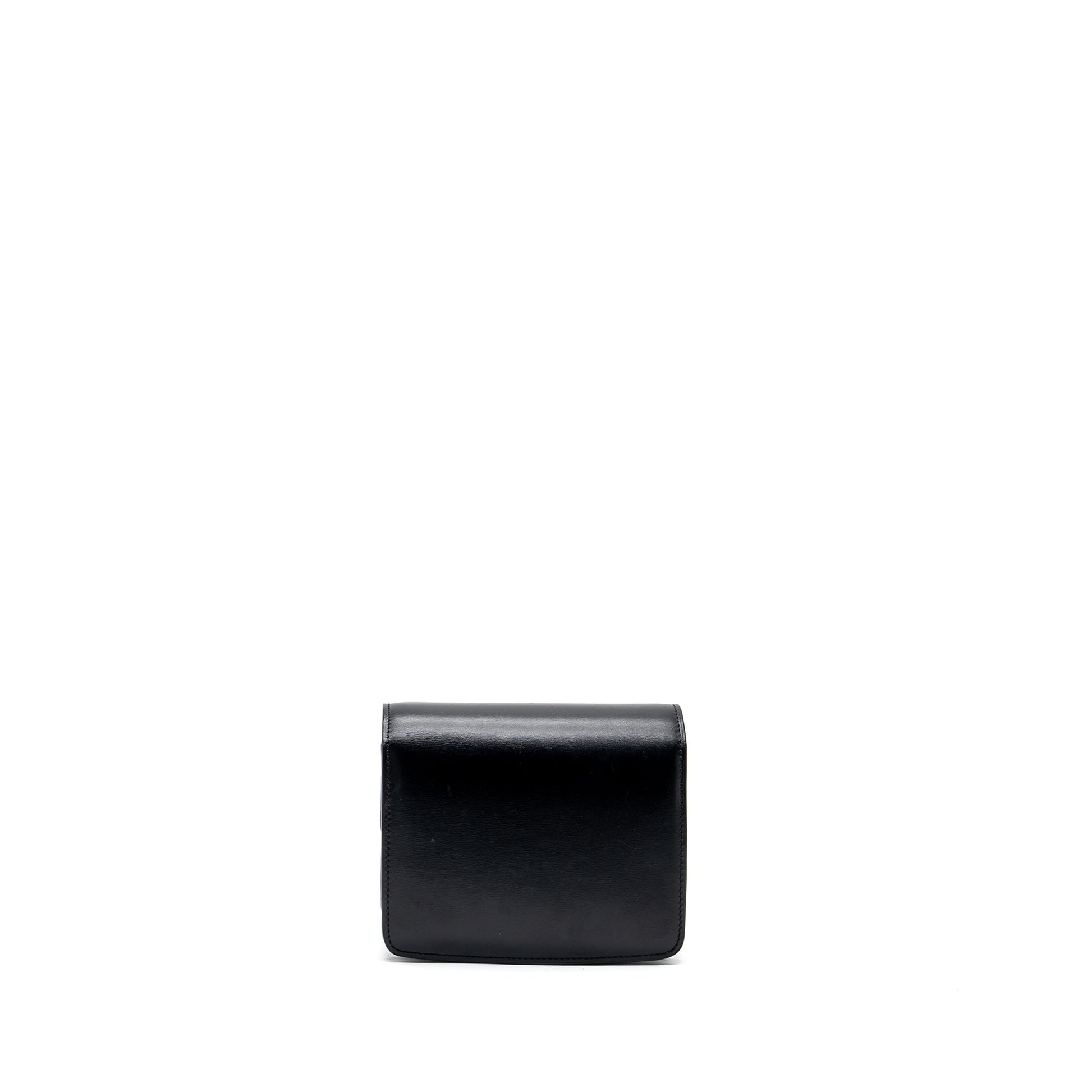 Celine mini classic box bag calfskin Black GHW