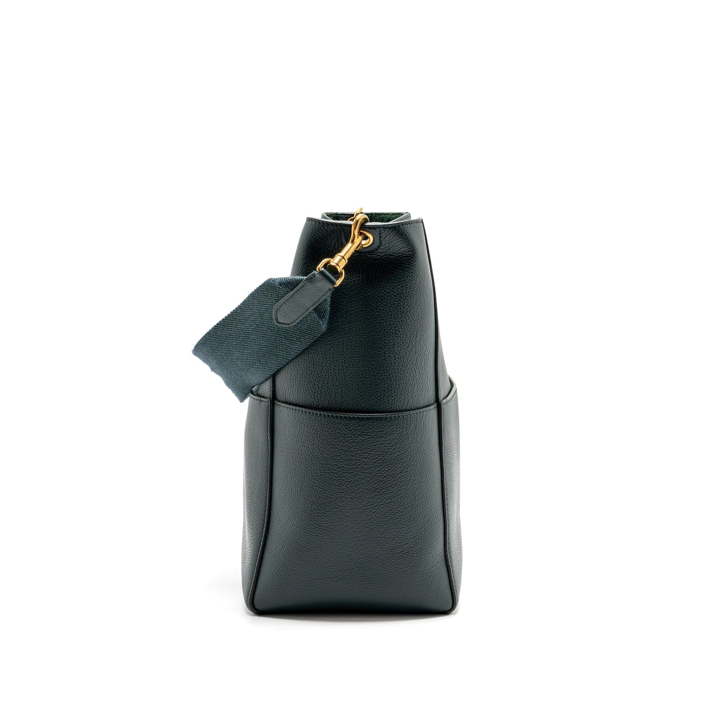 Celine Sangle bucket bag calfskin dark green GHW