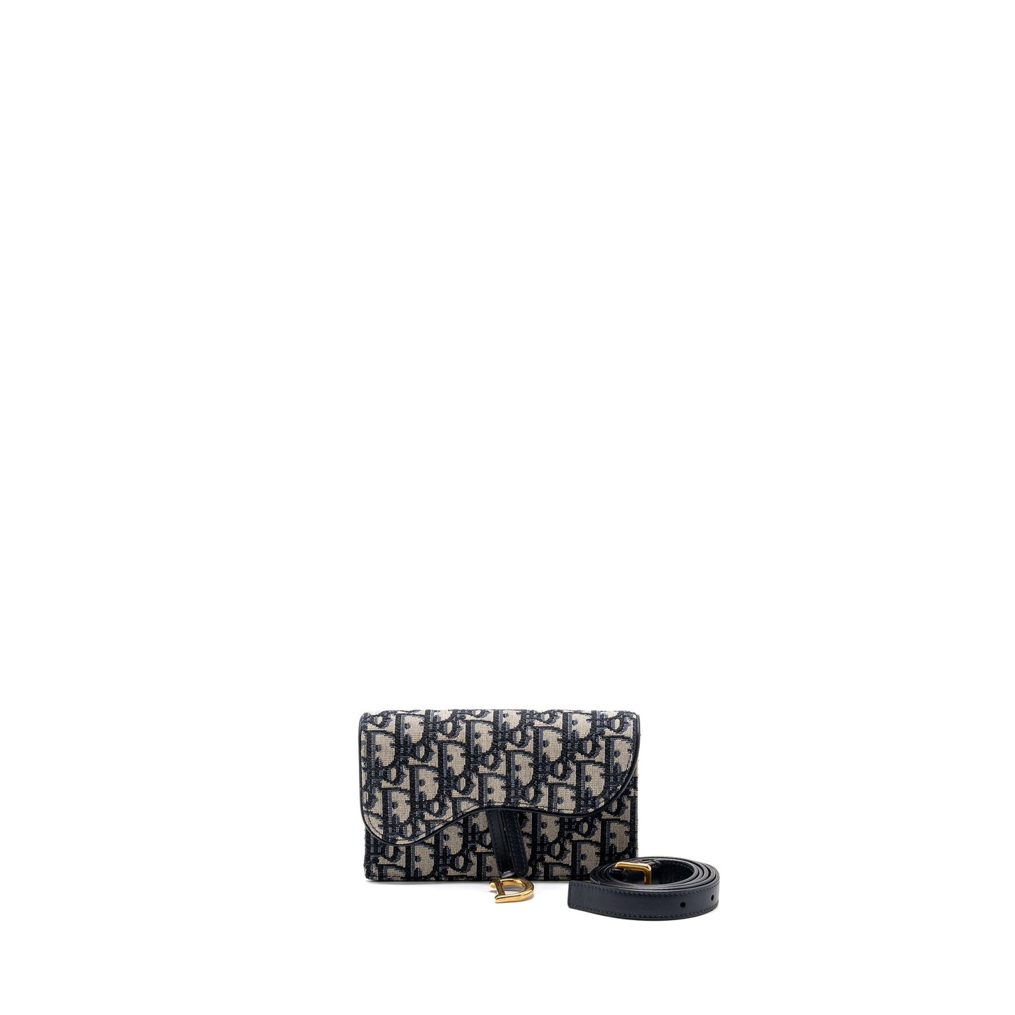 dior saddle belt pouch dior oblique jacquard blue