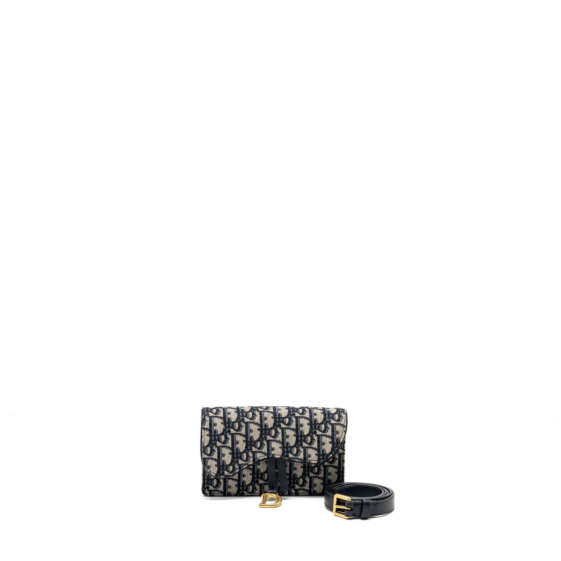 Dior Saddle belt pouch Oblique Jacquard blue