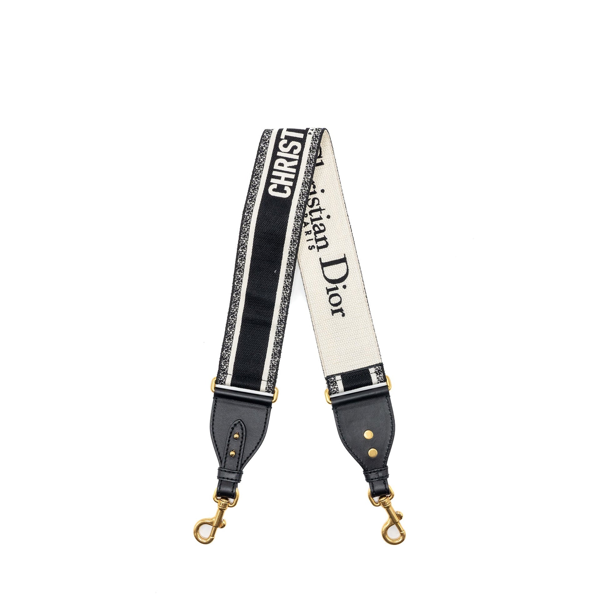 Dior Shoulder Strap Oblique Canvas Black