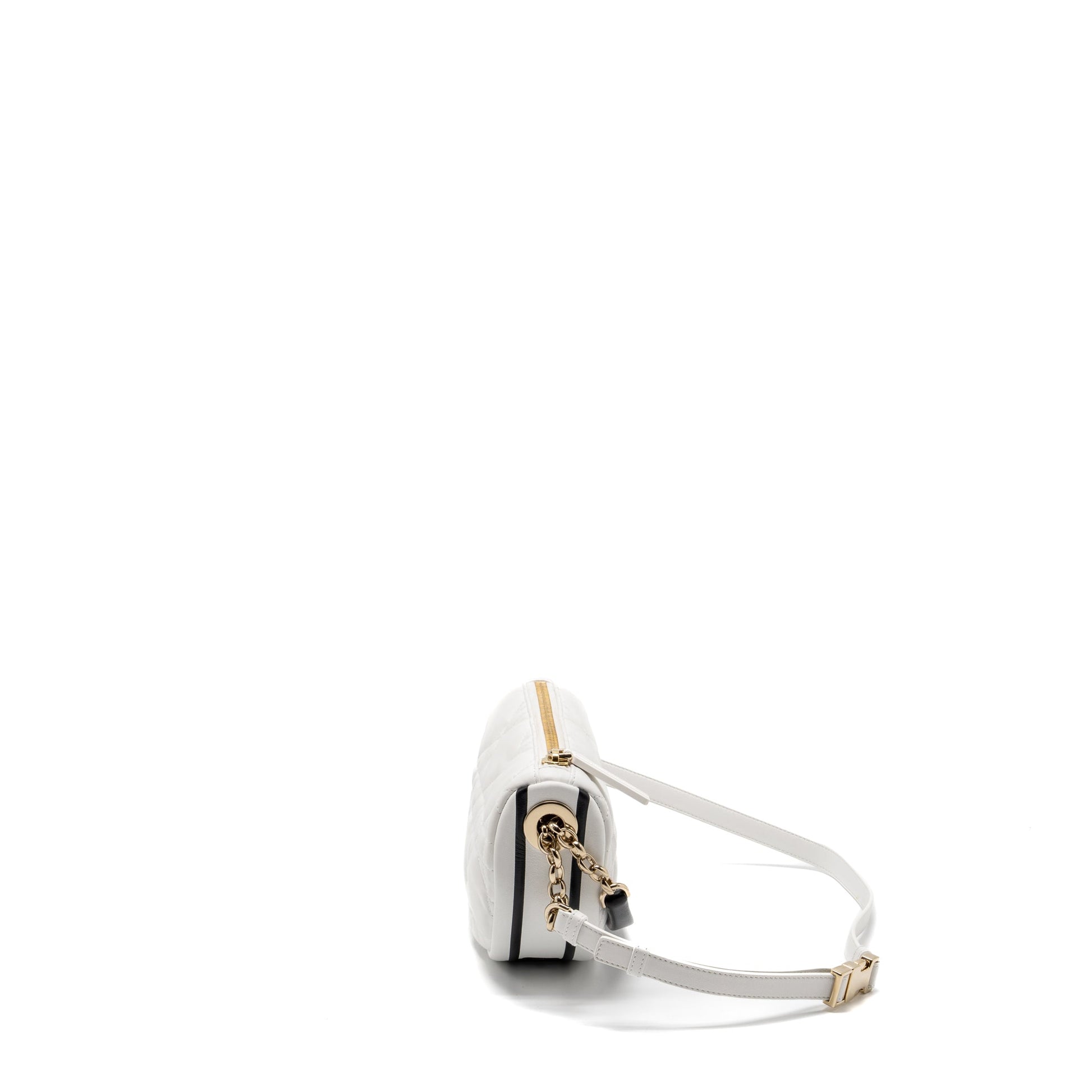 Dior Medium Dior Vibe Hobo Purse Lambskin White