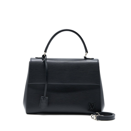 Louis Vuitton Cluny MM Epi Black SHW with Initial S.S