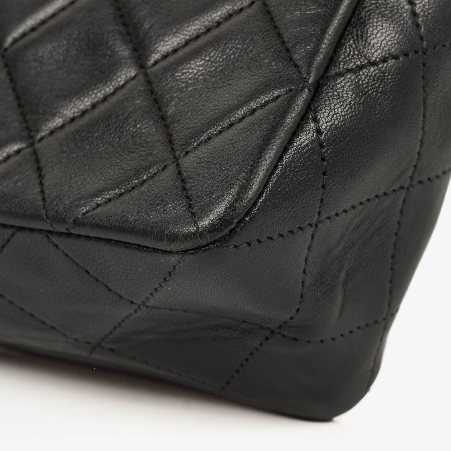 Chanel Medium Single Flap Bag Black Quilted Lambskin With 24K Gold-Plated Hardware