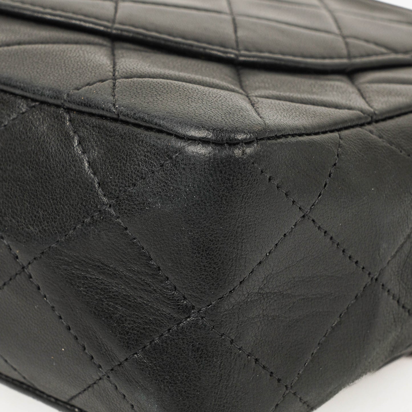 Chanel Medium Single Flap Bag Black Quilted Lambskin With 24K Gold-Plated Hardware