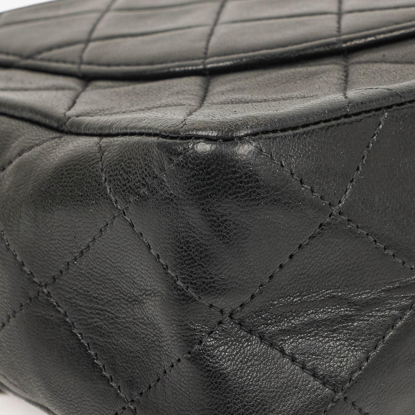 Chanel Medium Single Flap Bag Black Quilted Lambskin With 24K Gold-Plated Hardware