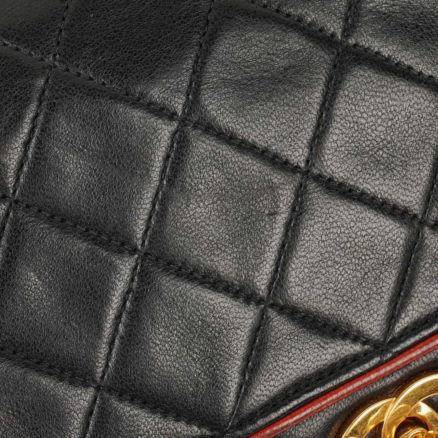 Chanel Medium Single Flap Bag Black Quilted Lambskin With 24K Gold-Plated Hardware