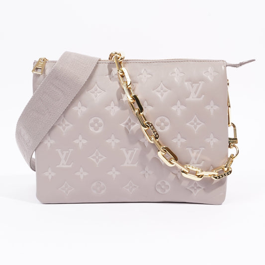 Louis Vuitton Coussin Bag Grey Leather MM