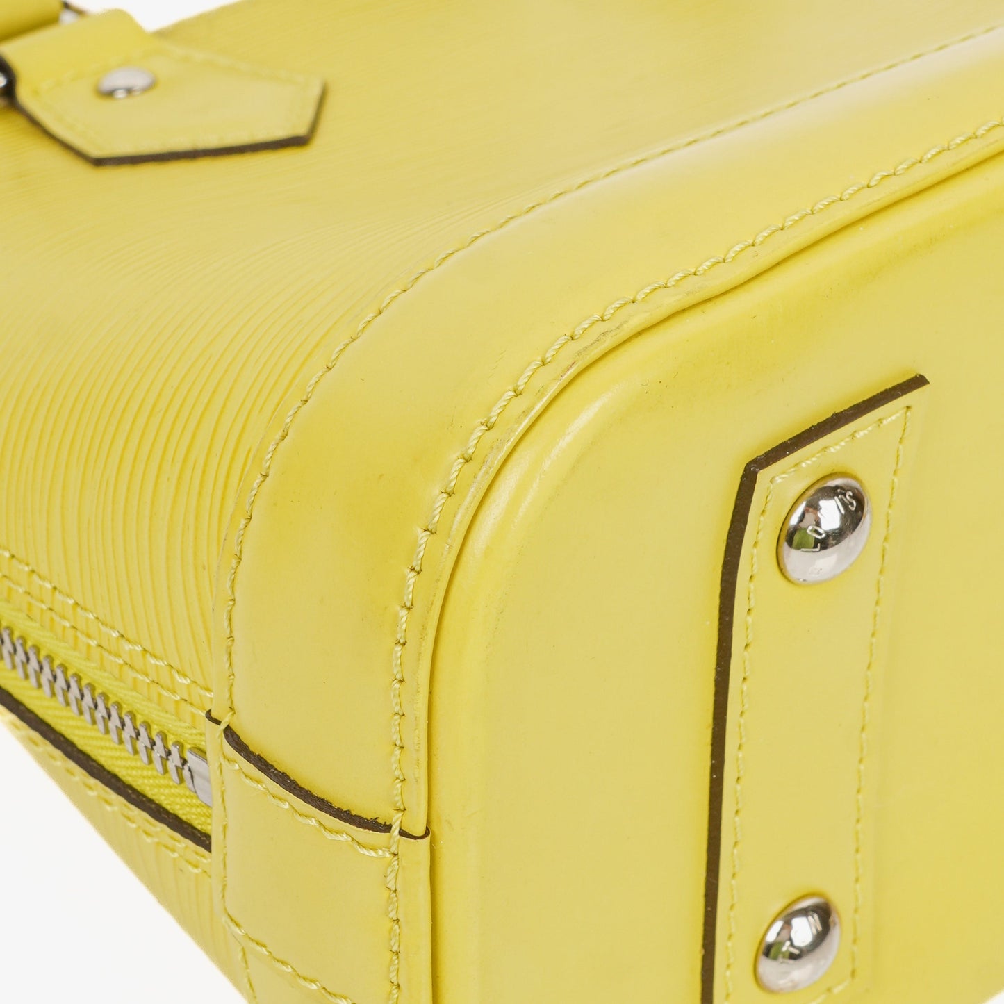 Louis Vuitton Alma BB Pistache EPI Leather Bag