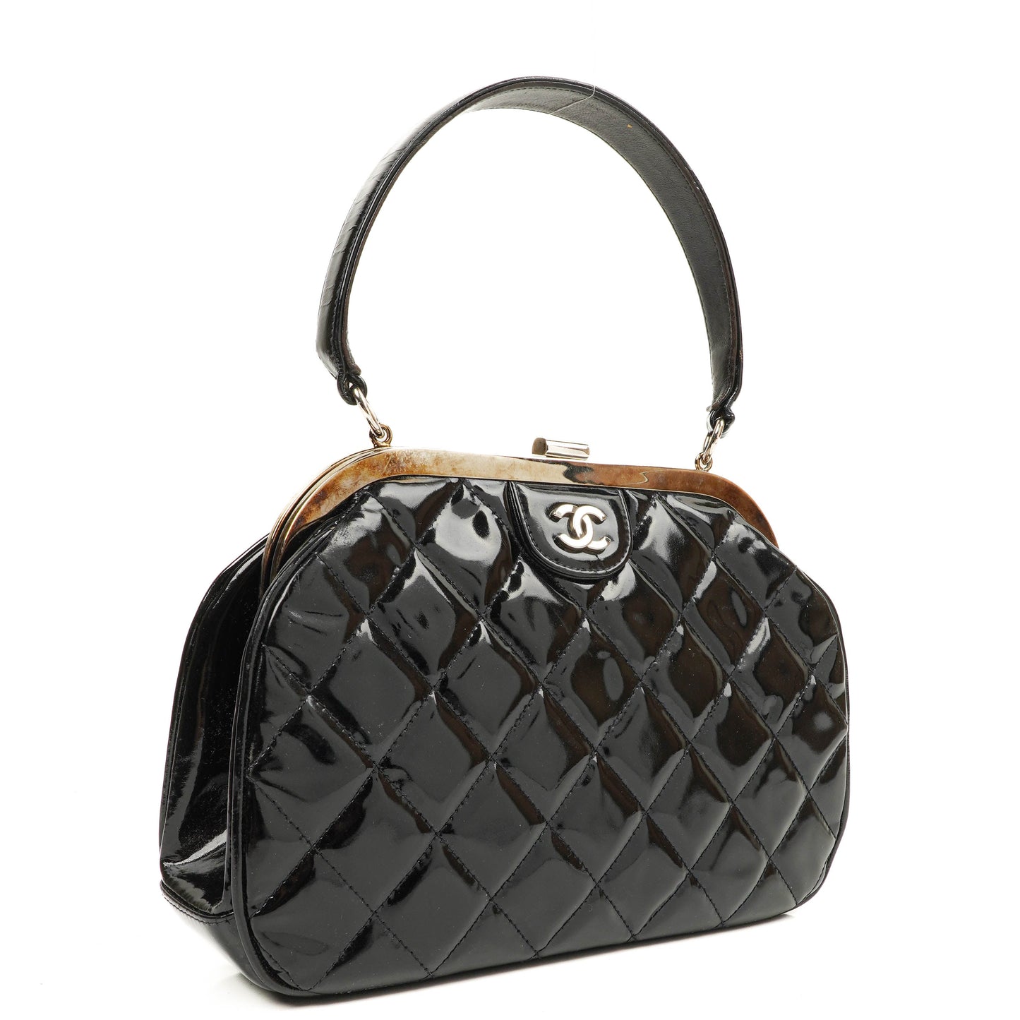 Chanel  Top Handle Black Quilted Lambskin Kelly Style, 1996-1997