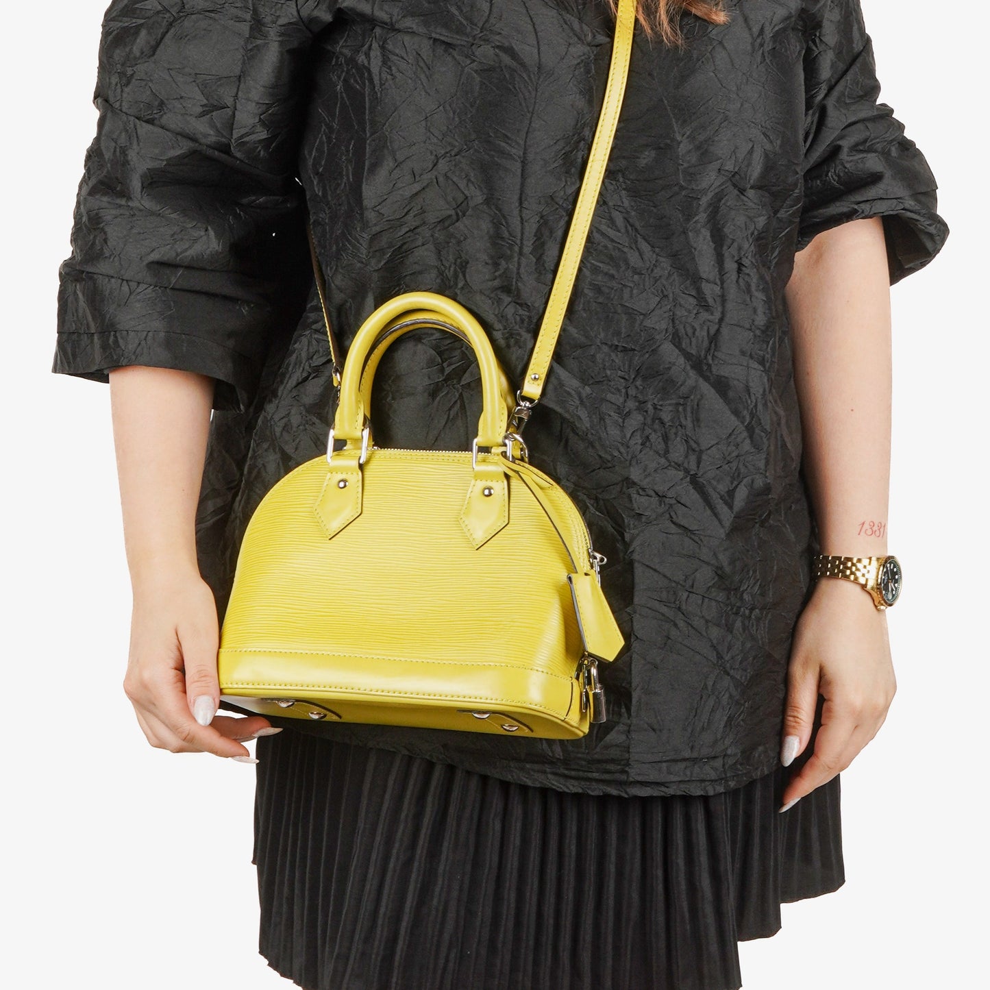 Louis Vuitton Alma BB Pistache EPI Leather Bag