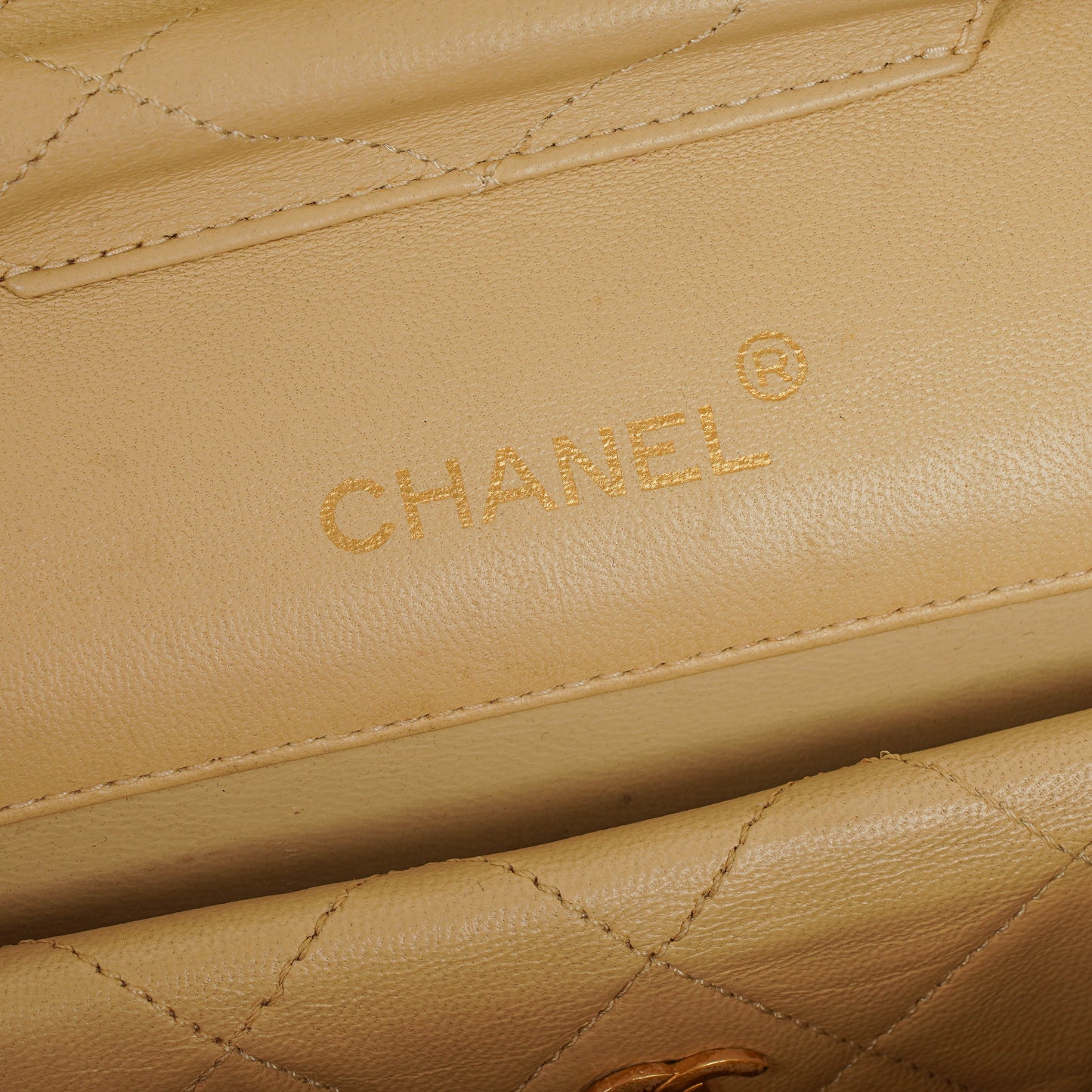 Chanel Classic Single Flap Bag Neutral Beige Quilted Lambskin 24K Gold-Plated Hardware