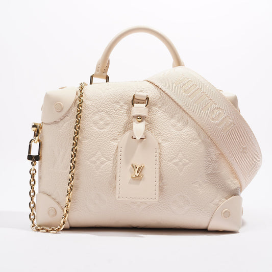 LOUIS VUITTON MALLE SOUPLE EMPREINTE EMBOSSED WHITE LEATHER