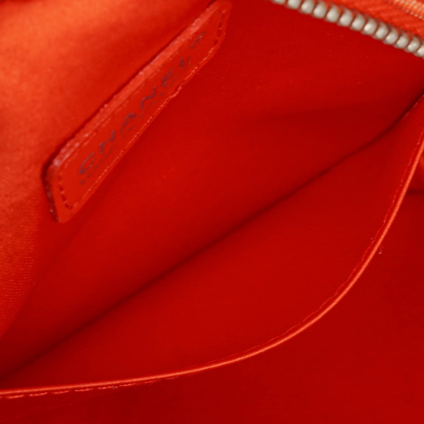 Chanel Red Nylon Round Travel Pouch